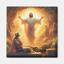 Het Licht van de Opstanding: Jezus Christus Staat  Magneet