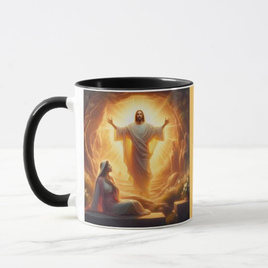 Het Licht van de Opstanding: Jezus Christus Staat Mok (Links)