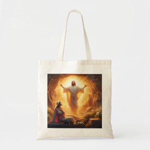 Het Licht van de Opstanding: Jezus Christus Staat  Tote Bag