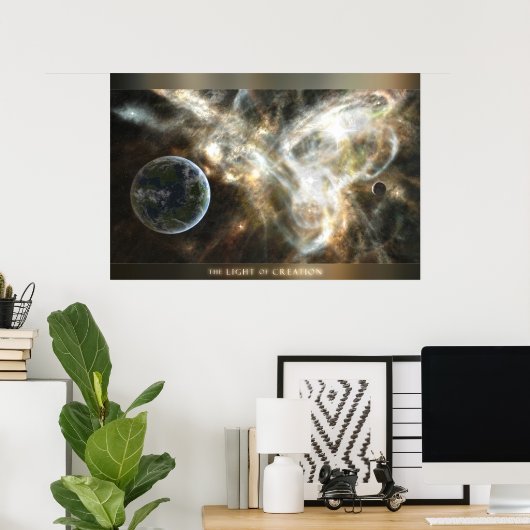 Het licht van de schepping poster (Thuiskantoor)