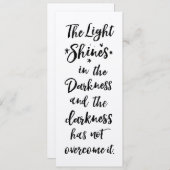 Het Licht van de Verse van de Bijbel in de Duister (Voorkant / Achterkant)