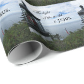 Het licht van de wereld is Jezus. Cadeaupapier (Rol Hoek)