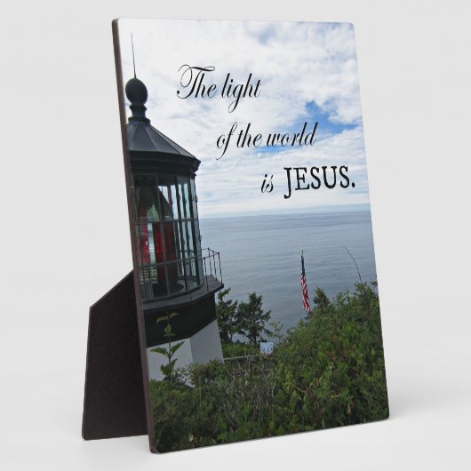 Het licht van de wereld is Jezus. Fotoplaat (Zijkant)