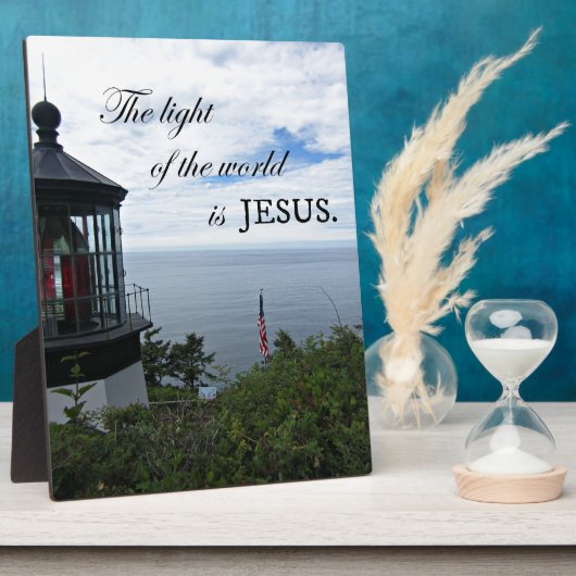 Het licht van de wereld is Jezus. Fotoplaat (Zijkant)