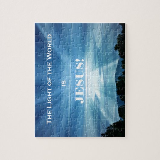 Het licht van de wereld is Jezus. Legpuzzel (Verticaal)