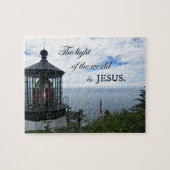 Het licht van de wereld is Jezus. Legpuzzel (Horizontaal)