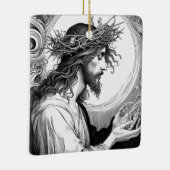 Het licht van de wereld Jezus Kerstmis Keramisch Ornament (Rechts)