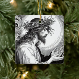 Het licht van de wereld Jezus Kerstmis Keramisch Ornament