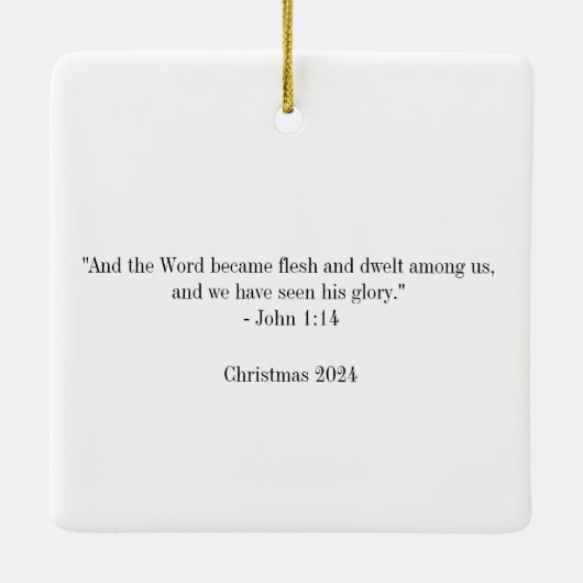 Het licht van de wereld Jezus Kerstmis Keramisch Ornament (Achterkant)