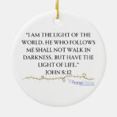 Het licht van de wereld keramisch ornament (Achterkant)