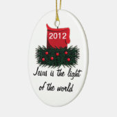 Het licht van de wereld keramisch ornament (Links)