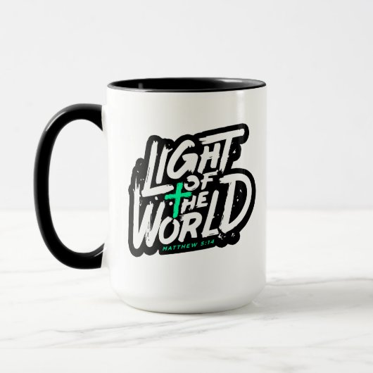 Het licht van de wereld Matteüs 5:14 Mok (Links)