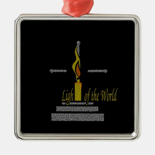 Het licht van de wereld metalen ornament (Voorkant)