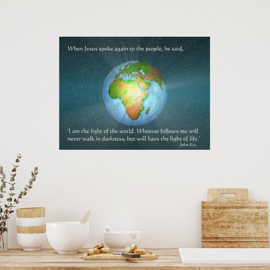 Het licht van de wereld poster (Keuken)