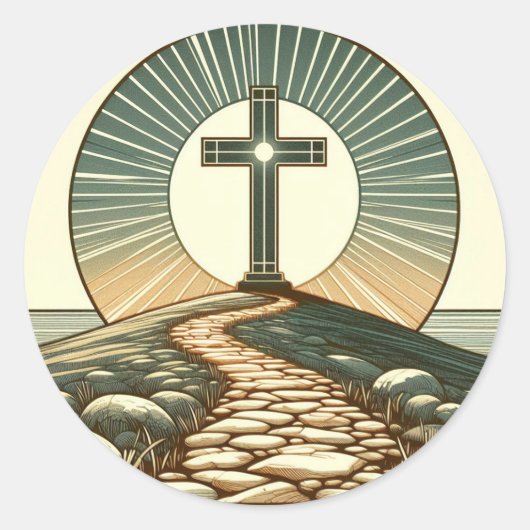 Het licht van de wereld ronde sticker (Voorkant)