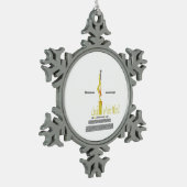 Het licht van de wereld tin sneeuwvlok ornament (Links)