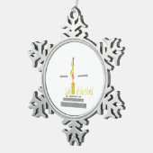 Het licht van de wereld tin sneeuwvlok ornament (Rechts)