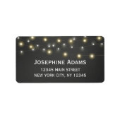 Het Licht van het koord Zwart en Wit Adres Etiket (Voorkant)