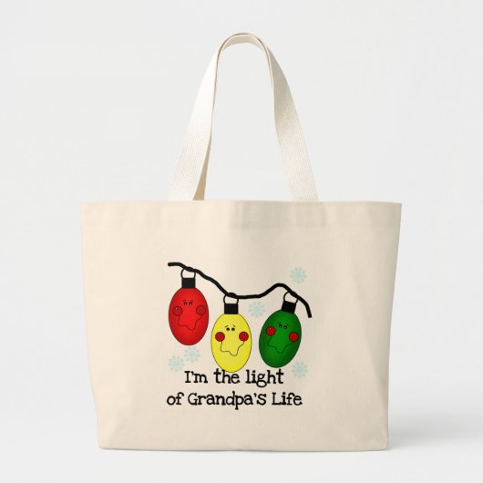 Het licht van het leven van opa grote tote bag (Voorkant)