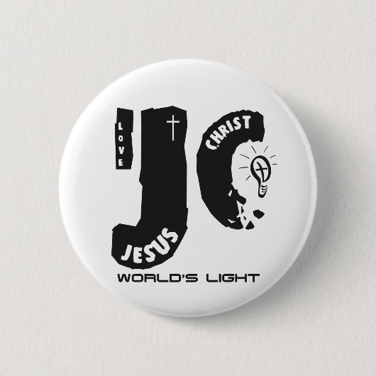 Het licht van Jezus wereld Ronde Button 5,7 Cm (Voorkant)