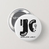 Het licht van Jezus wereld Ronde Button 5,7 Cm (Voorkant /achterkant)