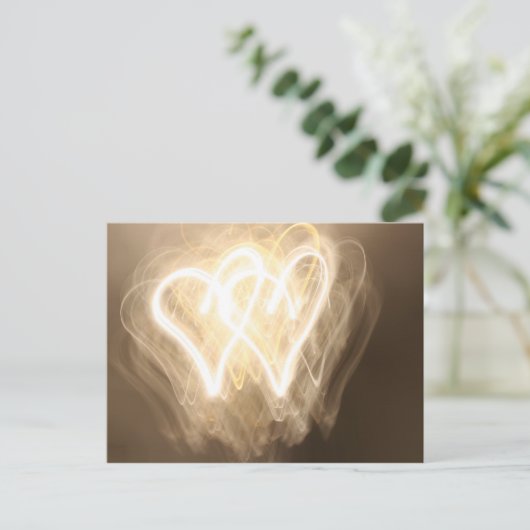 Het licht verkennen: harten briefkaart (Staand voorkant)