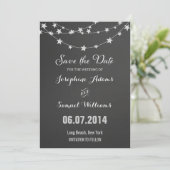 Het lichte Chalkboard van het Koord sparen de Datu Save The Date (Staand voorkant)