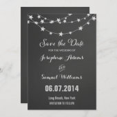 Het lichte Chalkboard van het Koord sparen de Datu Save The Date (Voorkant / Achterkant)