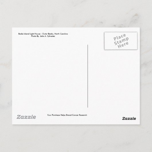 Het Lichte Huis van Currituck van het BRIEFKAART - (Achterkant)