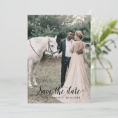  het Lichte Malplaatje van de Foto van het Manuscr Save The Date (Staand voorkant)