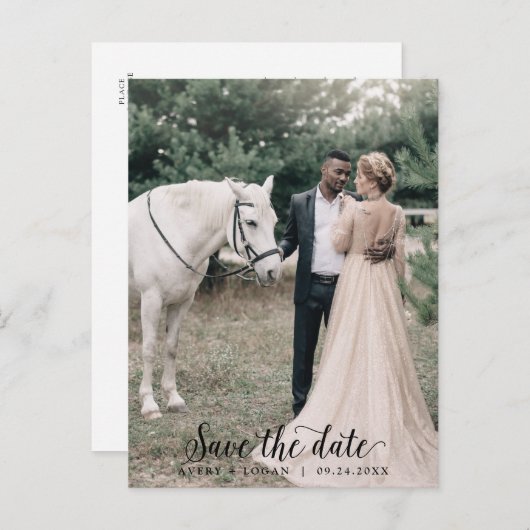 het Lichte Malplaatje van de Foto van het Manuscr Uitnodiging Briefkaart (Voorkant / Achterkant)