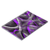 Het Lichte Paarse en Gray Curvy Pattern van de tac Notitieboek (Linkerzijde)