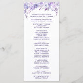 Het lichte Paarse programma van de Stusty Blue Flo Programmakaart (Achterkant)