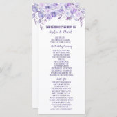 Het lichte Paarse programma van de Stusty Blue Flo Programmakaart (Voorkant / Achterkant)