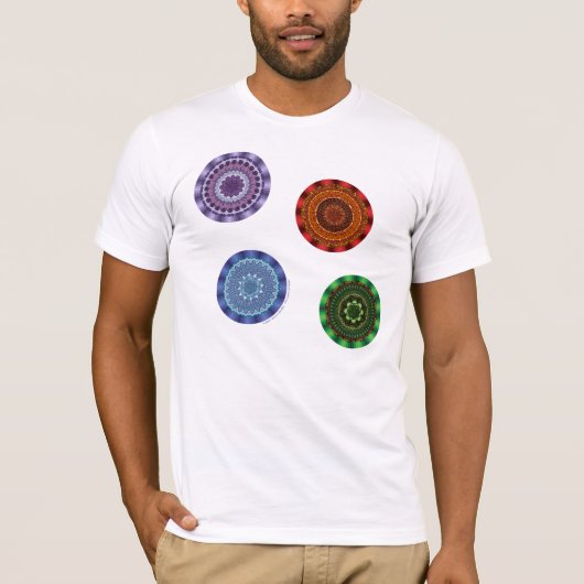 Het lichte Shirt van de Elementen Mandalas Mannen (Voorkant)