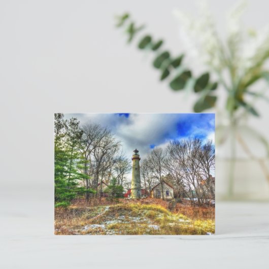 HET LICHTHUIS VAN EVANSTON BRIEFKAART (Staand voorkant)