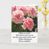 Het lichtrose Wenskaart van het Citaat van Kaart (Gele Bloem)