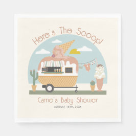 Het lichtroze Baby shower van de luchtopening Scoo Servet