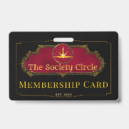 Het lidkaart-ID van The Society Circle Badge