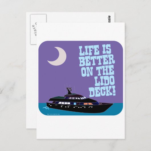 Het Lido Deck Briefkaart (Voorkant / Achterkant)