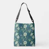 Het lied van Chickadees Birds Green Cross-Over Bag Crossbody Tas (Achterkant)
