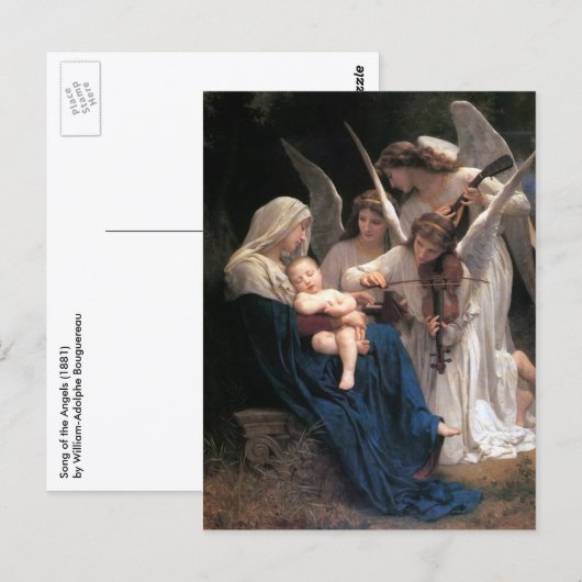Het lied van de engelen (1881) door Bouguereau Briefkaart (Voorkant / Achterkant)