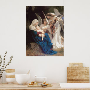 Het lied van de engelen (1881) door Bouguereau Poster