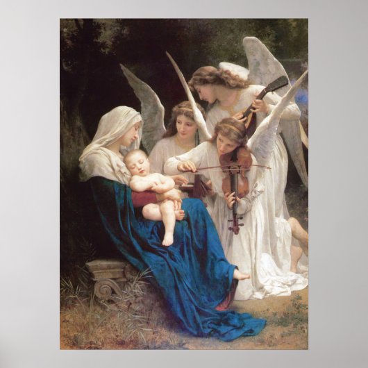 Het lied van de engelen (1881) door Bouguereau Poster (Voorkant)