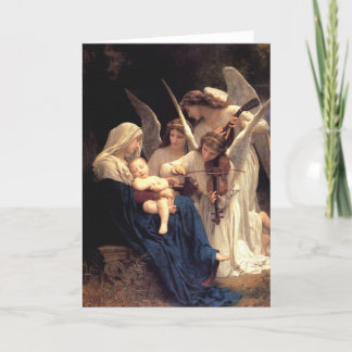 Het lied van de engelen, Bouguereau Feestdagen Kaart