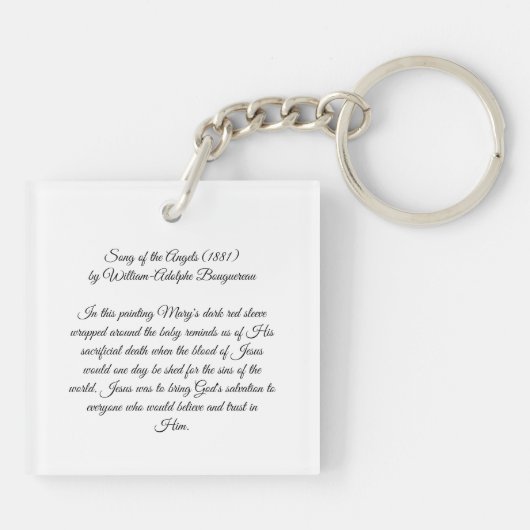 Het lied van de engelen Bouguereau Sleutelhanger (Achterkant)