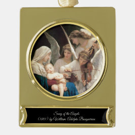 Het lied van de engelen Bouguereau Verguld Banner Ornament
