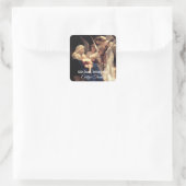 Het lied van de engelen, Bouguereau Vierkante Sticker (Tas)