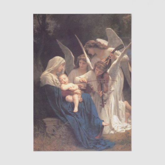 Het lied van de engelen door William Bouguereau Tissuepapier (Voorkant)