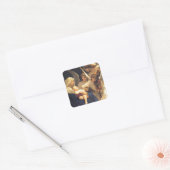 Het lied van de engelen, William-Adolphe Bouguerea Vierkante Sticker (Envelop)